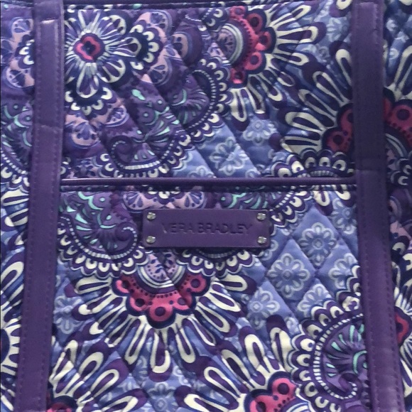 Vera Bradley Handbags - Small Trimmed Vera Lilac Tapestry